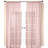 Linen Sheer Curtain Panel with Rod Pocket Printed Design Lightweight Window Panel-33486121
