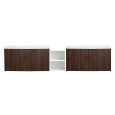 '' Bathroom Vanity With Sink, Soft-close Doors, Small Storage Shelves, 36'' And 12'' Combination Cabinet, Kd Packing