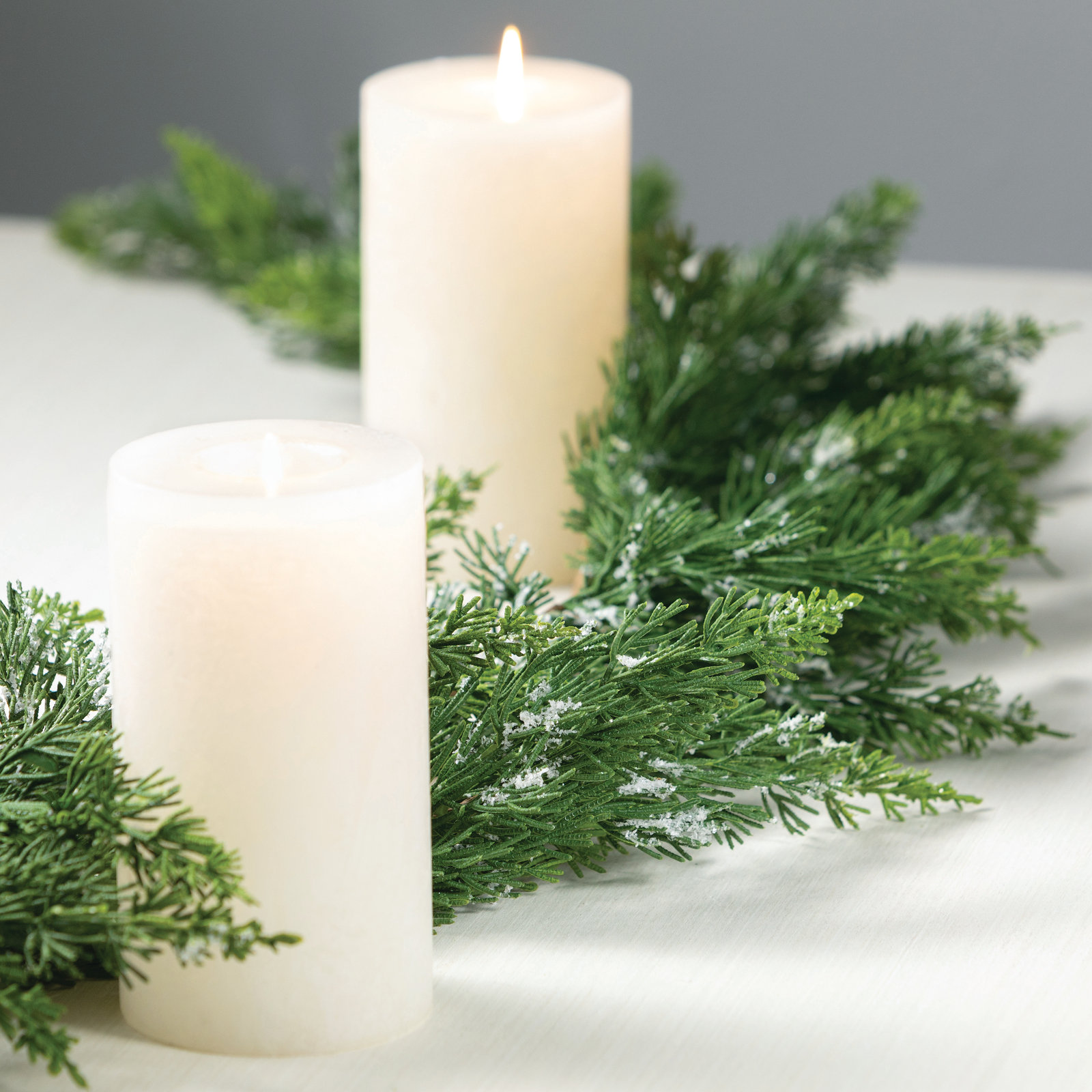 Savelle 72" Artificial Frosted Cedar Garland