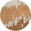 Tapis rond rond orange et orange à motif abstrait lavable Everette