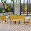 Ensemble de conversation 5 pièces pour patio, canapé 3 places, 2 chaises et 2 tables basses, matériau PP imperméable, assemblage facile-1905757649