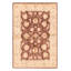 Tapis brun foncé en laine noué à la main de conception unique 5 pi 7 po x 8 pi 1 po Chobi Finest