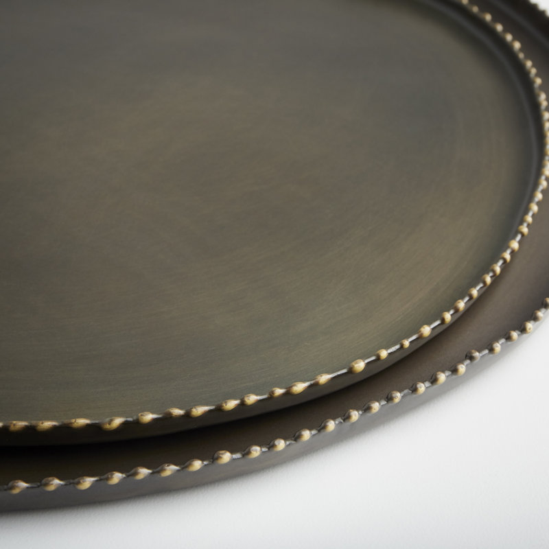 Rochester Oval Decorative Tray, 0.25" H x 11.75" W x 10.5" D