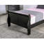 Meuble de lit simple noir avec lit simple Louis Phillipe-2049466639-2049466632