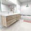 Ensemble de meuble-lavabo double mural 84 po Asaya-828114375
