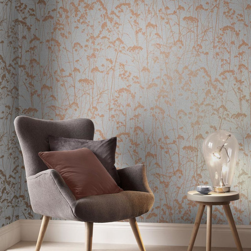 Grace Floral Wallpaper Double Roll, Cloud