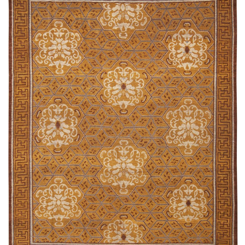 Burano Handmade Kilim Wool Geometric Area Rug, Rectangle 6' x 8'