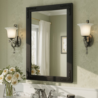 Amara Rustic Farmhouse Solid Wood Framed Tempered Glass Wall Mirror with 5-Year Warranty