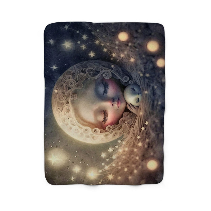 Celestial Harmony - Couverture Sherpa de qualité supérieure 1 pièce, Lit simple