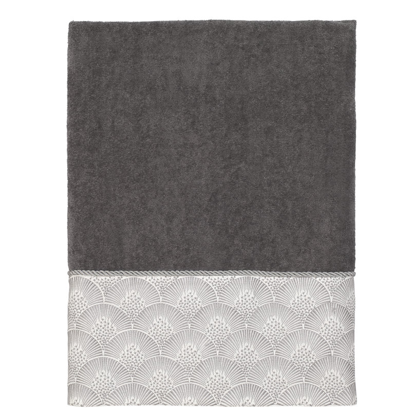 100% Cotton Midweight Waffle Bath Towel, Gray