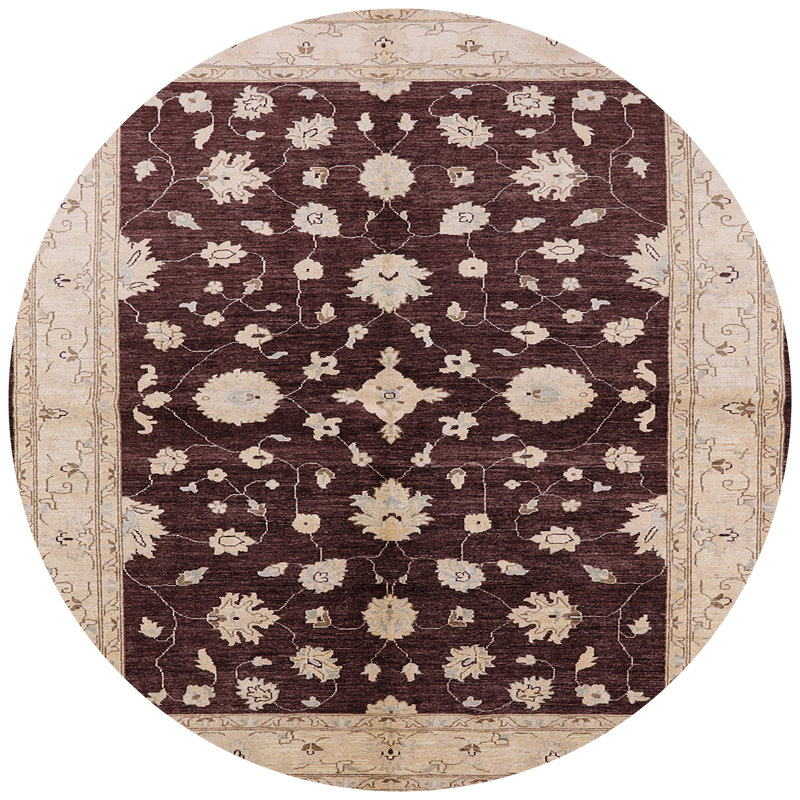 Tapis oriental espresso / ivoire Hayots, Rond 5 pi