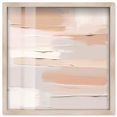 «Roseat Cream Tones I Shadowbox Print», art abstrait neutre par Art Remedy