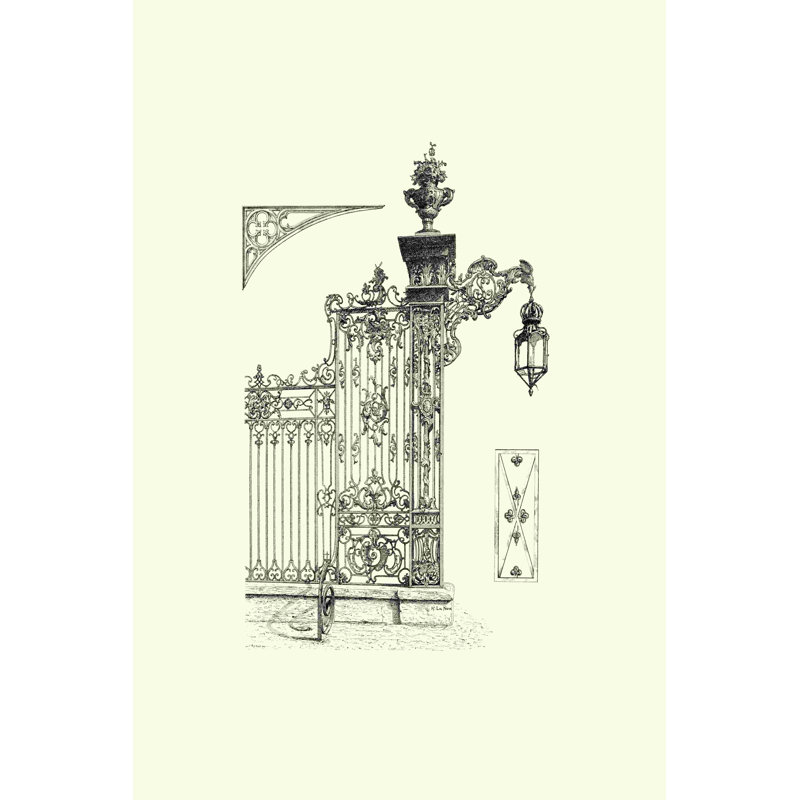 Barrière en fer forgé IV, H 36 po x l 24 po
