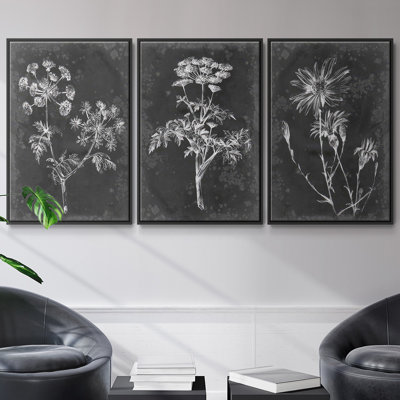 Ardoise florale I 3 pièces