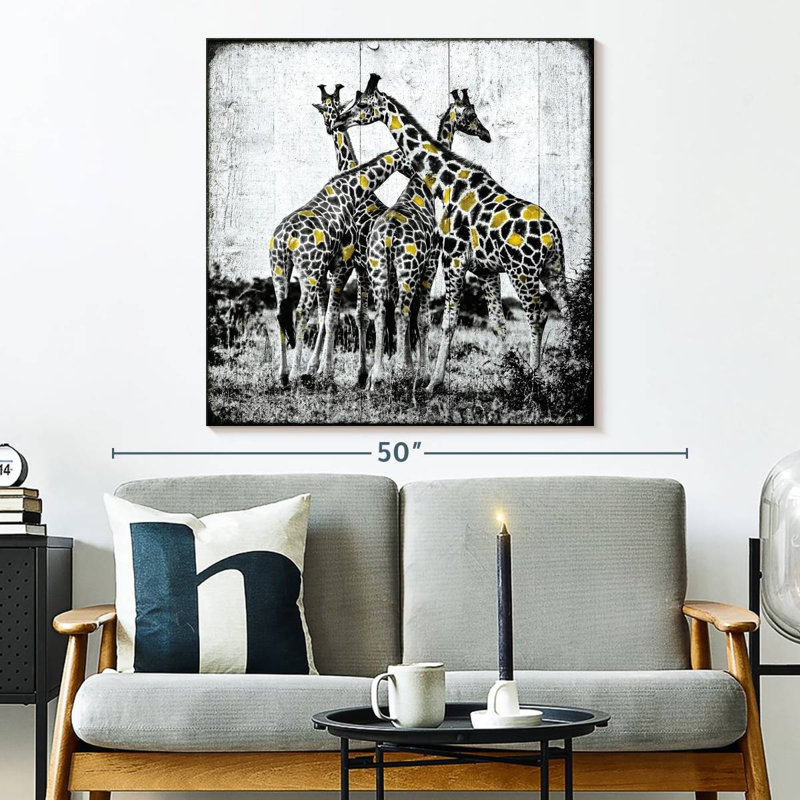 Girafes pop, H 33 po x l 33 po