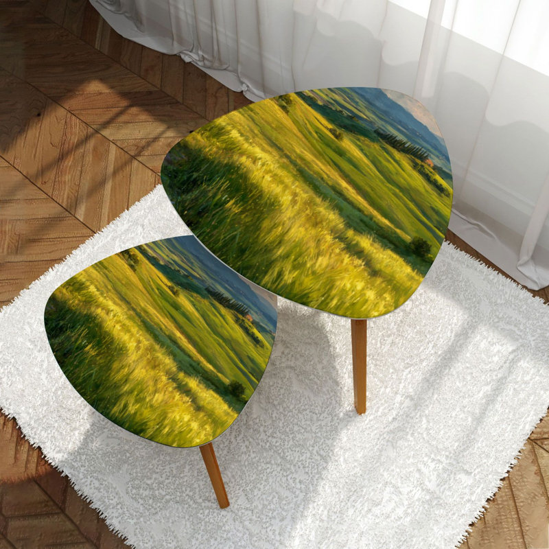 Ensemble de 2 tables basses gigognes Triangle