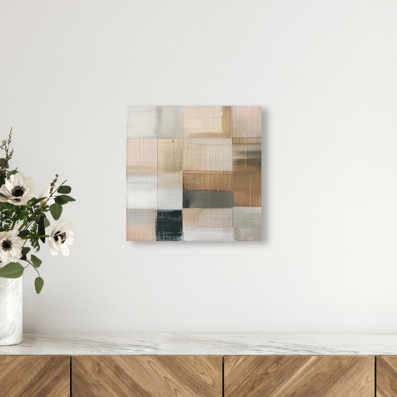 Boxed in Ebony II Canvas Abstract Print by Oliver Gal, Black Frame, 12 x 12, 12"H x 12"W, Canvas Unframed