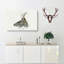 Young Elk In Abstract - Wrapped Canvas-55301597