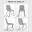 47cm H Tufted Fabric Upholstered Upholstered Back Side Chair in Grey