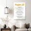 Spirituel «Psaume 23, texte sur fond d'aquarelle douce (ton calme)», art mural tendu sur toile Psaume 23 pour studio confortable-941258219