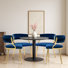 Christal 21.65'' W 4-Piece Velvet Dining Chair Set with Metal Legs