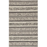 Lloyd Striped Handmade Flatweave Shag Gray/Ivory Area Rug