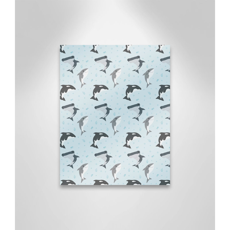 «Happy Fish», impression sur papier, H 14 po x l 11 po x P 1,5 po, Canevas