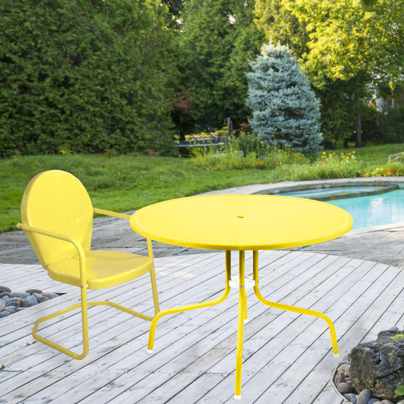 Table de salle à manger 39,25 pouces, Jaune