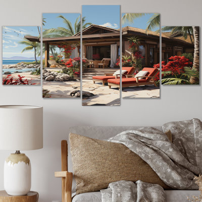 Caraibe Tropical Retreat I - Beach & Ocean Metal Art Print Set