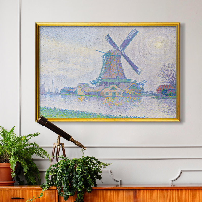 Moulin d'Edam (Moulin d'Edam), 1896 - Paul Signac - Toile encadrée sur mesure, 24x34 INNER SIZE, Framed Canvas