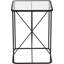 Butoves Glass Top Frame End Table