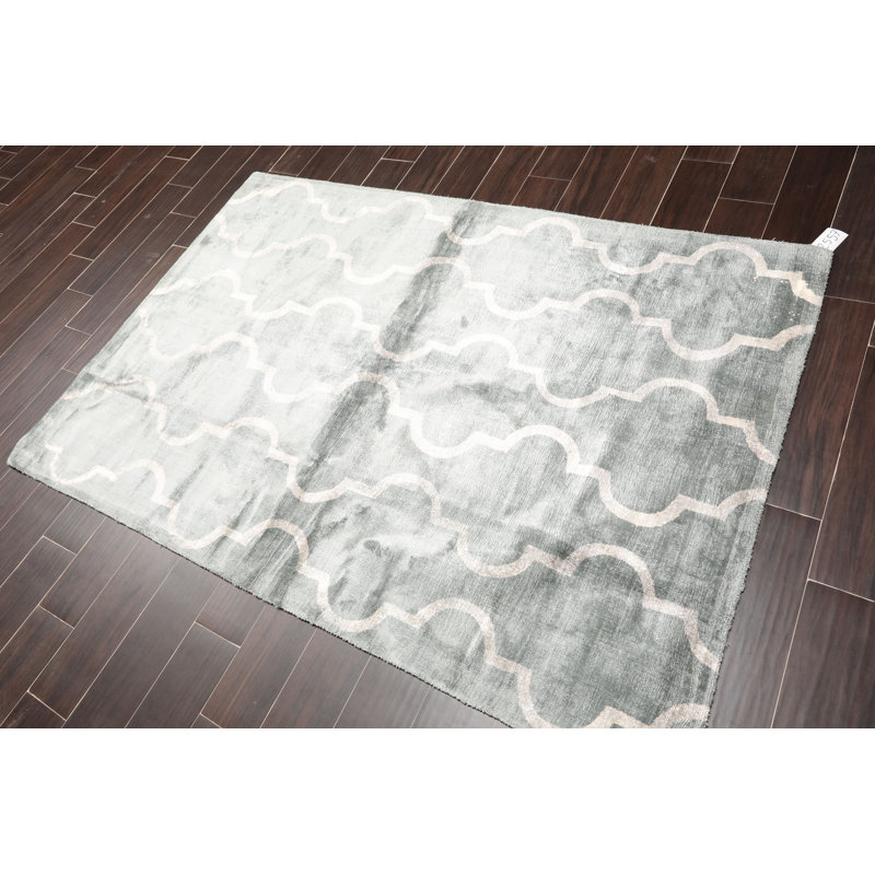 Tapis bleu touffeté à la main Sharonville