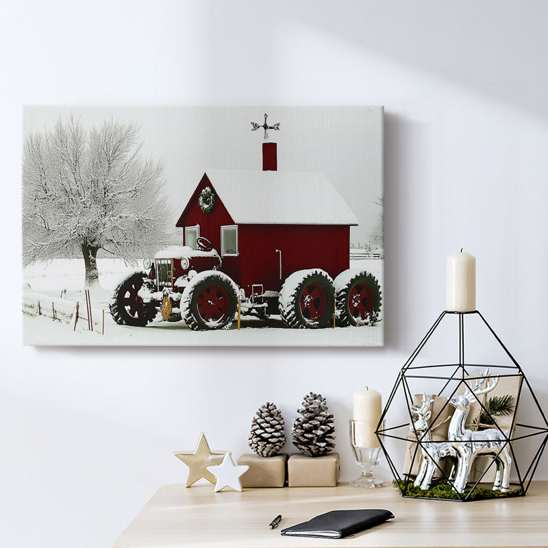Christmas Holiday Arts - Toile tendue avec châssis XMA171438, H 40 po x l 60 po