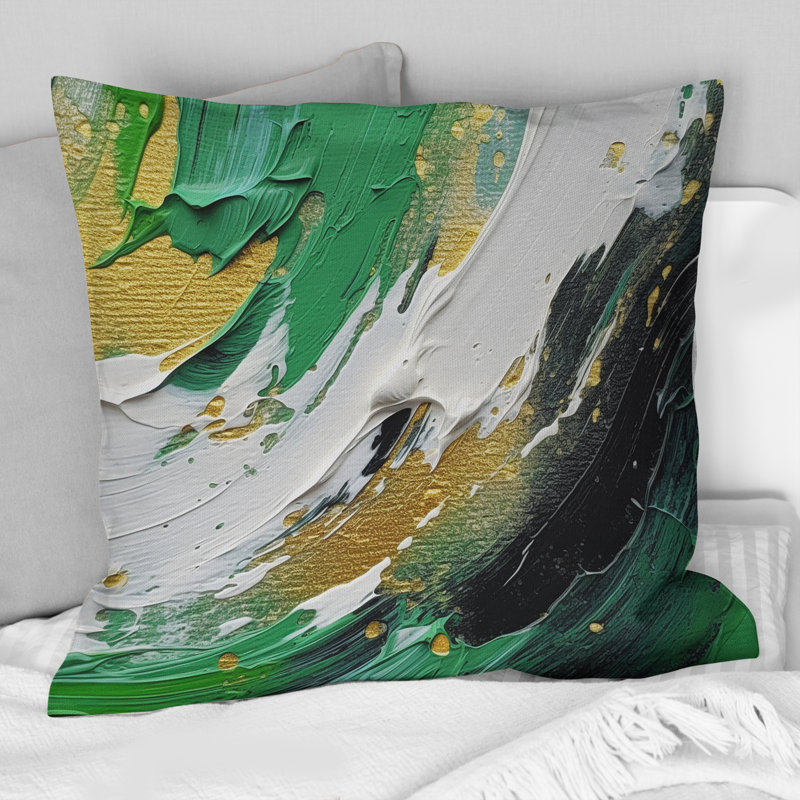 Cosmic Whirlpool - Abstract Spirals Printed Throw Pillow