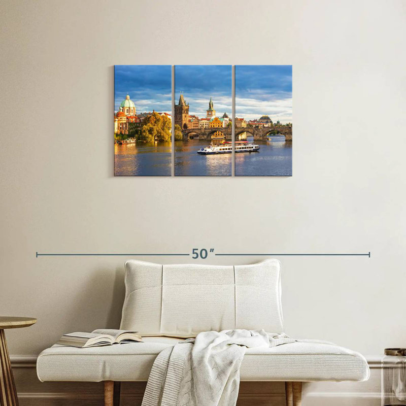 Vue pittoresque de Prague, H 20 po x l 33 po