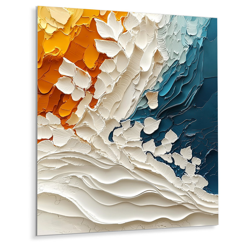 «Biomorphism Wave to Sand» - Biomorphisme, art en métal, H 44 po x l 34 po