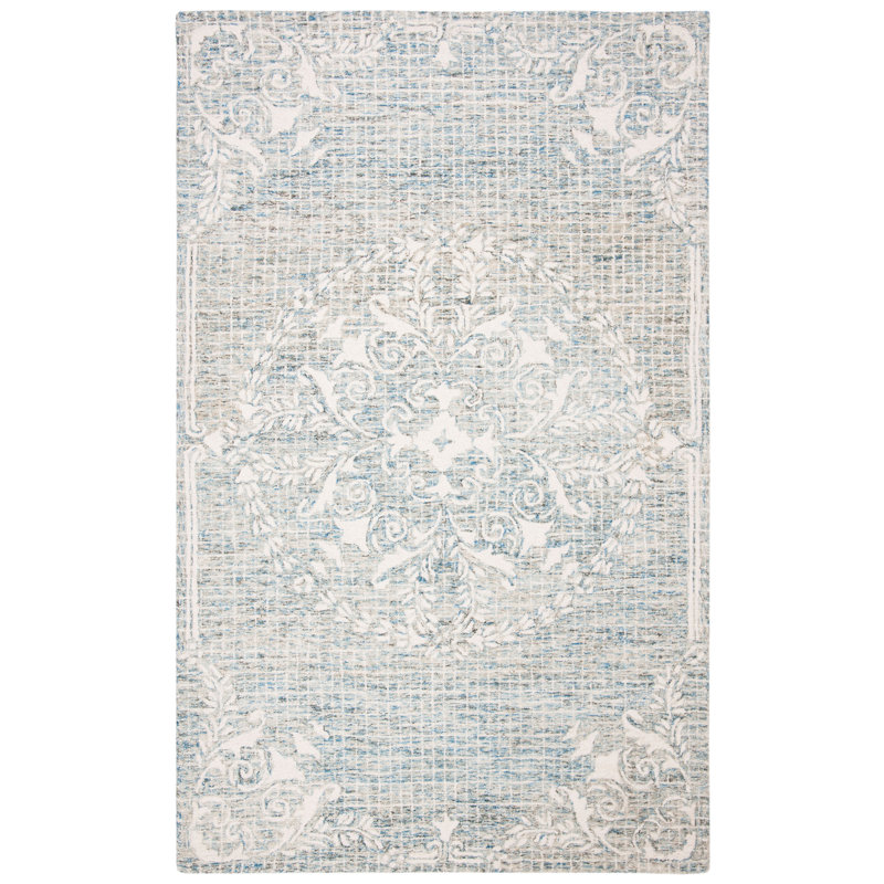 Tapis oriental en laine touffeté à la main Locklin, Rectangle de 5 pi x 8 pi