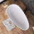 67" Solid Surface Freestanding Soaking Bathtub in Matte White