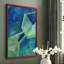 «Geometric in Cool III», reproduction encadrée - bois massif-1997283584-1997283593