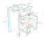 Meuble-lavabo de salle de bain avec lavabo, 2 tiroirs standard, 1 tiroir rabattable et tablette réglable-873423123