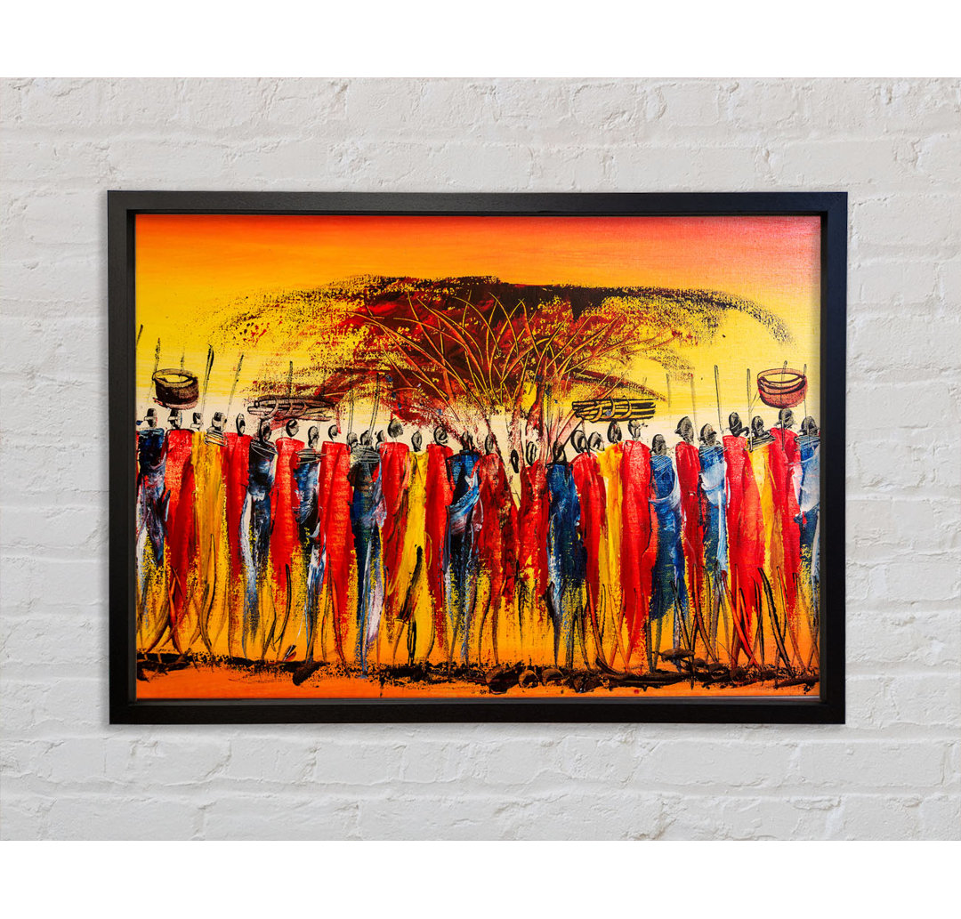 African Tribe Offering - Einzelbildrahmen Kunstdrucke auf Leinwand