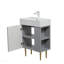 Base de meuble-lavabo 21,6 po seulement, tablette ouverte à droite-49294641