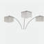 Lampe sur pied en métal de 84 pouces de hauteur, avec 3 arches en cristal