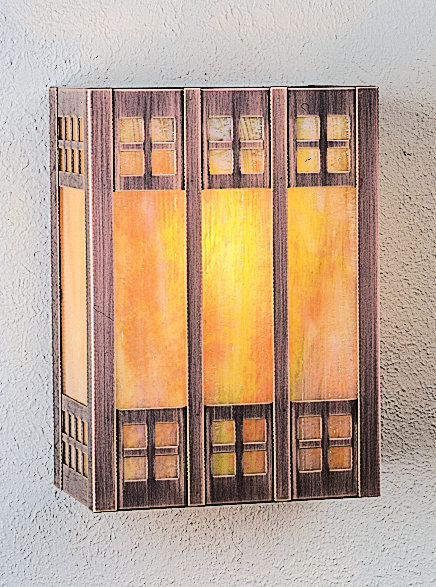 Ada Applique Murale à 1 Lumière Glasgow, 9" H x 6,5" L x 4" D, Étain, bronzer