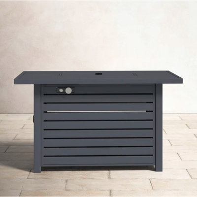 Gray Fireplace With Lid - 51.57 Lb Weight, Steel Outdoor Fire Pit Modern In Accommodates Two 10-Pound Stones,