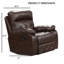 Chaise de style transitionnel avec coutures manuelles et coussins décoratifs à finition brune pour salon principal