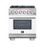Capriasca - Cuisinière à carburant double autoportante de 30 po 4,32 pi³ avec veilleuse Titanium Professional-68815741