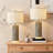 23.25" Distressed Gray Table Lamp LED Integrated