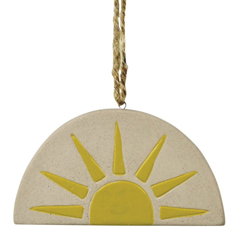 Petit soleil suspendu en céramique