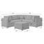 Canapé modulaire 6 pièces Chauncy - Gris